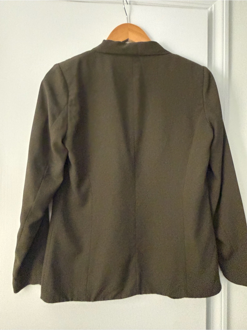H&M Olive Open-Front Women's Blazer Jacket - Picture 2 of 4